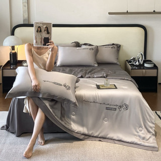 BELLA HO BELLA HO Bộ chăn ga gối phi lụa Romantic set chăn chần ( full màu )