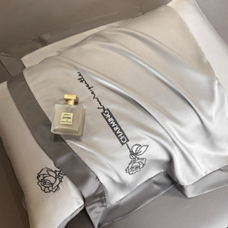 BELLA HO BELLA HO Bộ chăn ga gối phi lụa Romantic set chăn chần ( full màu )
