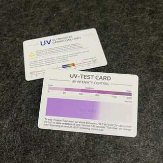 Thẻ test tia UV, UVA, UVB, miếng test tia UV cực tím, card kiểm tra đèn UV tái sử dụng nhiều lần