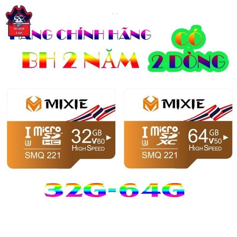 Thẻ Nhớ MicroSD 32G/64G chuẩn U3 Mixie Box 95Mb/s - Hàng nhập khẩu Thái Lan - Bảo hành 36 Tháng chính hãng