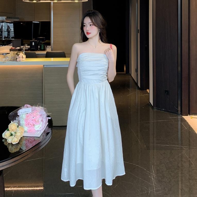 Đầm 2 Dây Cúp Ngực Chất Đũi Gân Bèo Lou Dress, Váy Cúp Ngực 2 Dây Bánh Bèo Cực Xinh Ruby's Housee | BigBuy360 - bigbuy360.vn