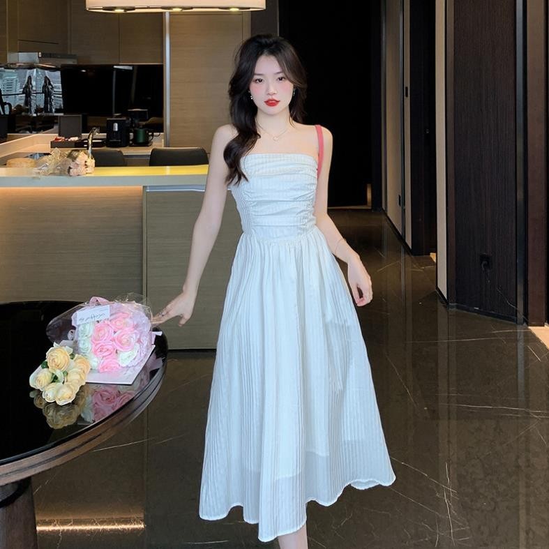 Đầm 2 Dây Cúp Ngực Chất Đũi Gân Bèo Lou Dress, Váy Cúp Ngực 2 Dây Bánh Bèo Cực Xinh Ruby's Housee | BigBuy360 - bigbuy360.vn