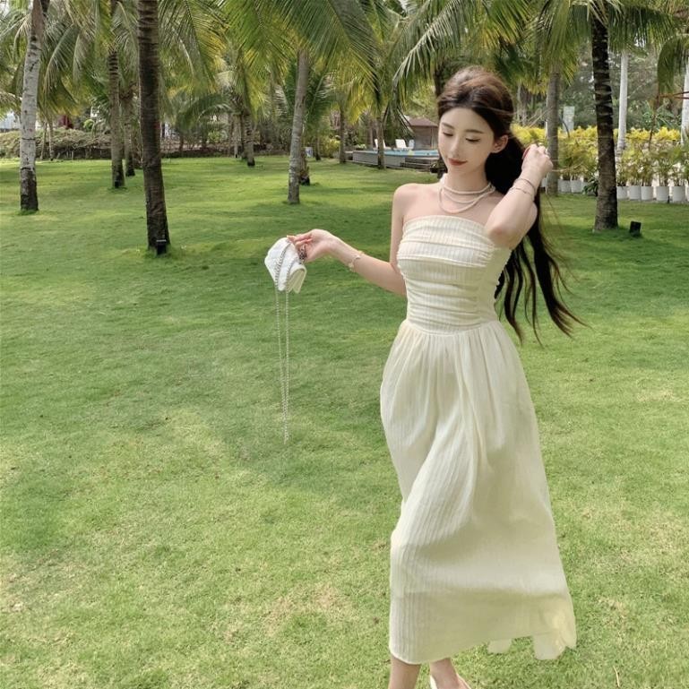 Đầm 2 Dây Cúp Ngực Chất Đũi Gân Bèo Lou Dress, Váy Cúp Ngực 2 Dây Bánh Bèo Cực Xinh Ruby's Housee | BigBuy360 - bigbuy360.vn