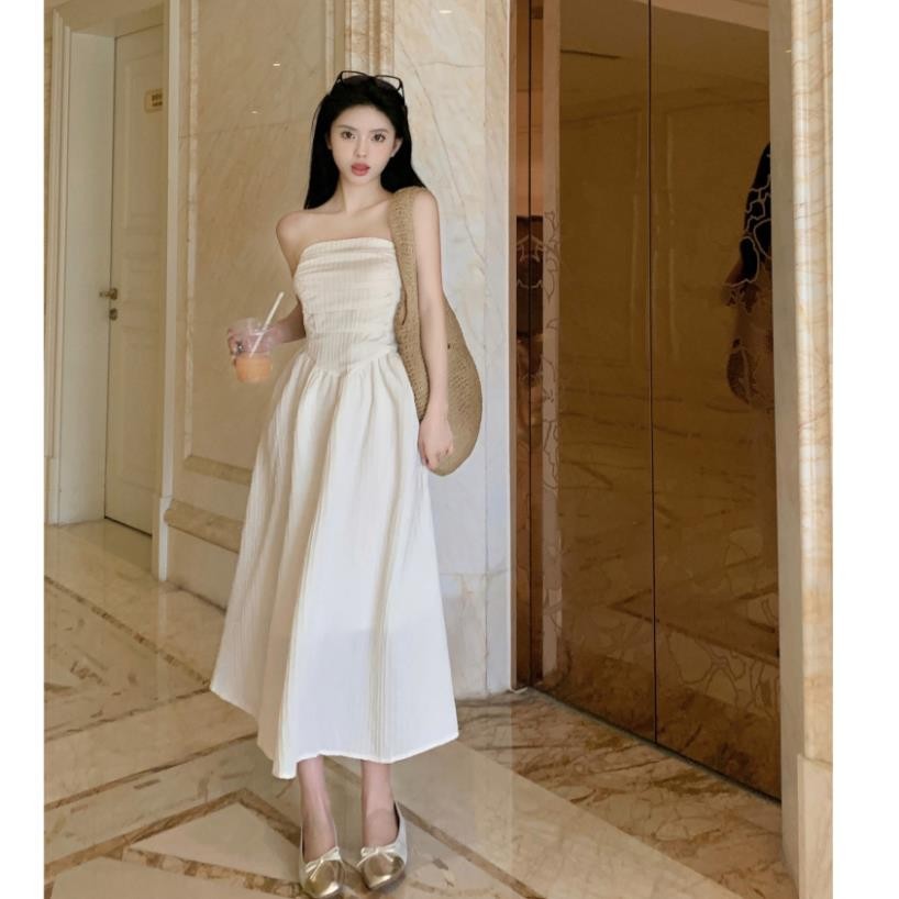 Đầm 2 Dây Cúp Ngực Chất Đũi Gân Bèo Lou Dress, Váy Cúp Ngực 2 Dây Bánh Bèo Cực Xinh Ruby's Housee | BigBuy360 - bigbuy360.vn
