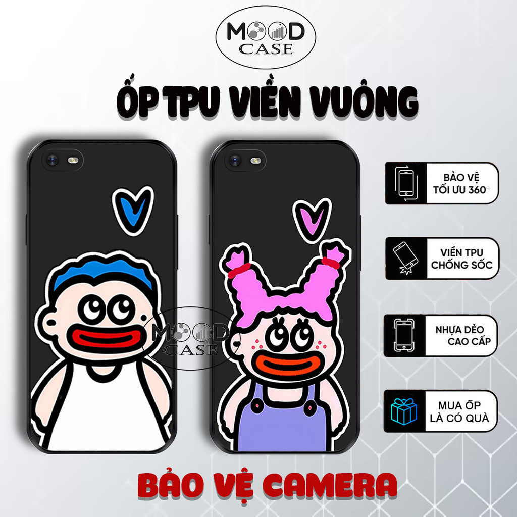 Ốp lưng Oppo A3s , A1k , A33 , NEO 7 TPU cạnh vuông | MOOD case Ốp lưng bảo vệ camera