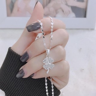 Dây chuyền nữ , cỏ 4 lá may mắn , bạc 925 - jena sliver