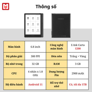 [ MỚI VỀ ] Máy đọc sách Meebook M7