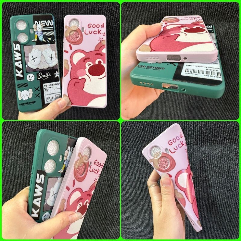 [ Ảnh thật ] Case ốp lưng Realme 10 pro plus dẻo gấu dâu gấu kaw siêu dễ thương cute dày dặn chống s