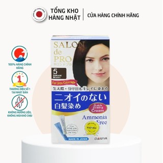 Kem nhuộm tóc nữ phủ bạc nhật bản salon de pro 5 80g