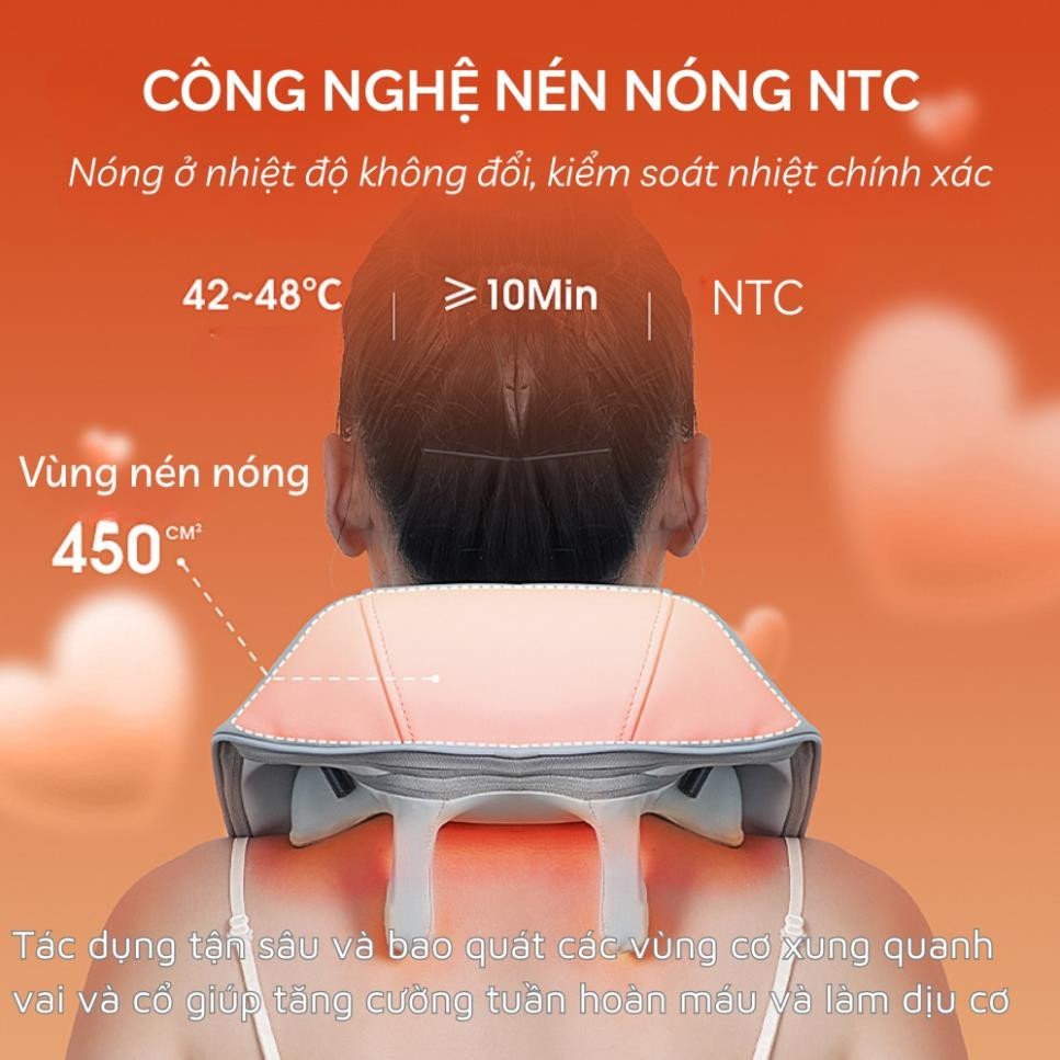 Máy massage cổ vái gáy Misuma 6D, máy massage cổ mô phỏng kỹ thuật massage số 8
