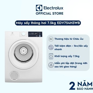 Free giao lắp - Máy sấy thông hơi Electrolux 7.5kg UltimateCare 300 - EDV754H3WB