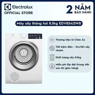 Miễn phí giao lắp toàn quốc - Máy sấy thông hơi Electrolux 8.5kg UltimateCare 300 - EDV854J3WB - Màu trắng