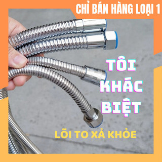 Dây sen tắm - Dây vòi xịt inox 304 , ốc đồng lõi to phi 16mm chịu áp lực nước cao