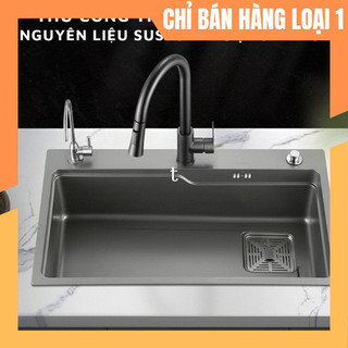 Chậu rửa bát 1 hố lớn chống trầy xước dễ vệ sinh Kích thước 75x46cm