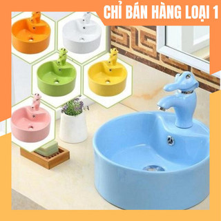 Bồn rửa tay trẻ em - Chậu rửa tay mầm non có đủ các màu xanh lá, vàng, hồng, cam, xanh dương