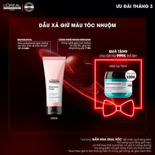 Dầu xả giữ màu tóc nhuộm & dưỡng tóc mềm mượt Vitamino Color 200ml