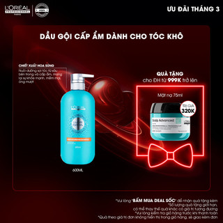 Dầu gội LOreal Professionnel chăm sóc cấp ẩm cho tóc khô Hair Spa 600ml