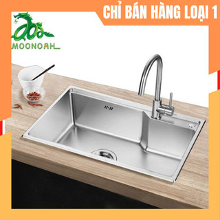 [TẶNG RỔ]Chậu rửa chén 1 hố FOXIS INOX 304 nano chống xước dễ vệ sinh KT 68*45