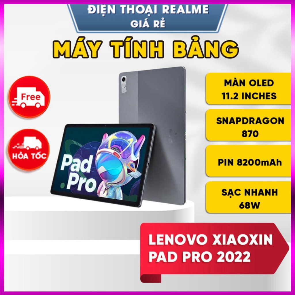 [CỰC SALE]  Máy Tính Bảng Lenovo Xiaoxin Pad Pro 2022 (BH Lỗi 1 Đổi 1) -  Snapdragon 870, Màn OLED 11.2 Inches - hàng ch
