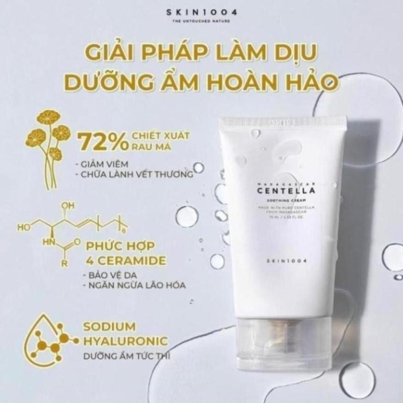 KEM DƯỠNG CENTELLA 75ml Rau Má Skin1004 Madagascar giúp phục hồi da, giảm mụn , giảm thâm mụn | BigBuy360 - bigbuy360.vn
