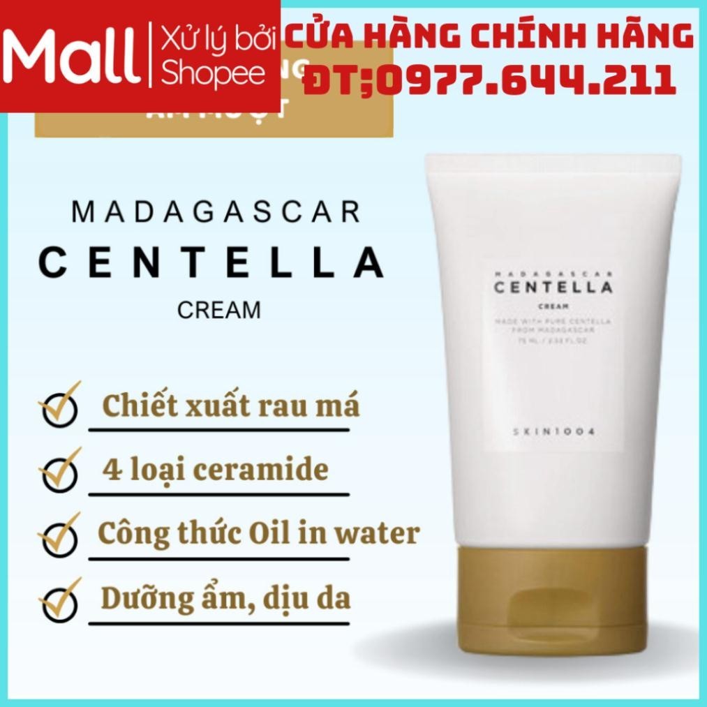 KEM DƯỠNG CENTELLA 75ml Rau Má Skin1004 Madagascar giúp phục hồi da, giảm mụn , giảm thâm mụn