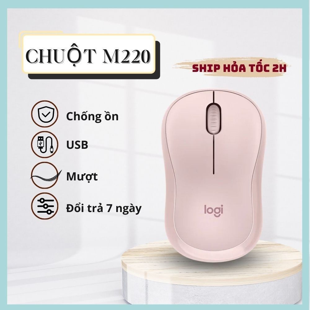 Chuột không dây Logitech Silent M220 Brada Official phù hợp cho PC Laptop Giảm 90% - brada| CHUOT M220 | BigBuy360 - bigbuy360.vn