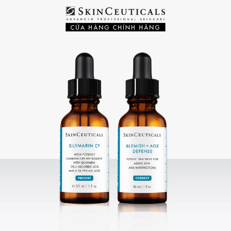 [CHÍNH HÃNG]  Bộ tinh chất giúp ngăn ngừa oxy hóa & giảm mụn chuyên biệt dành cho da dầu mụn Silymar