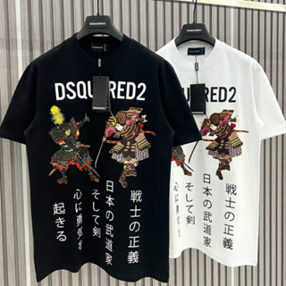 Áo Phông Nam DSQ Samurai in chữ nhật bản. Áo Thun Unisex Dsquared2 Form Rộng Siêu Hot 2024.