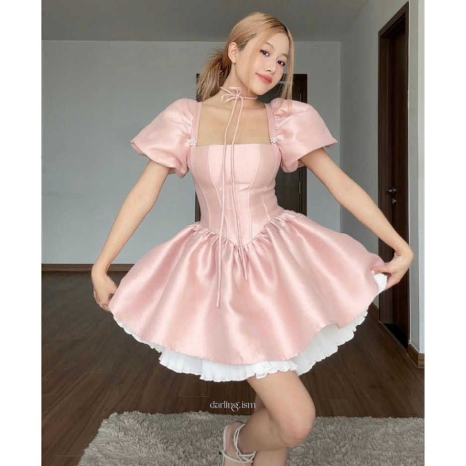 Váy Bánh Bèo ZOZOSTORE  Váy Tay Bồng Dáng Xòe Chất Liệu Tacta Cao Cấp Đẹp Quyến Rũ ,Sang Trọng - Đầm Thiết Kế A08 | BigBuy360 - bigbuy360.vn