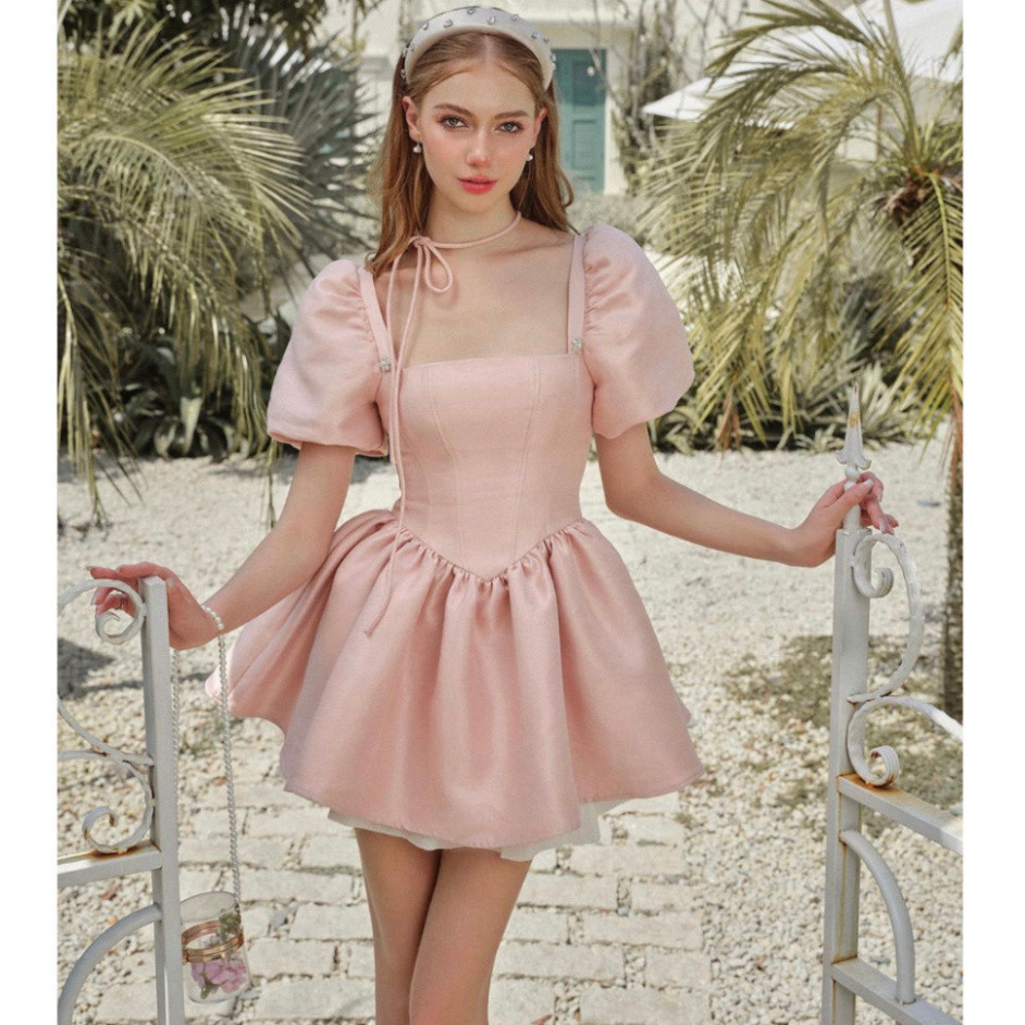 Váy Bánh Bèo ZOZOSTORE  Váy Tay Bồng Dáng Xòe Chất Liệu Tacta Cao Cấp Đẹp Quyến Rũ ,Sang Trọng - Đầm Thiết Kế A08 | BigBuy360 - bigbuy360.vn