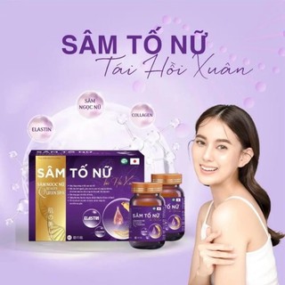 Sâm Tố Nữ Tái Hồi Xuân tăng cường nội tiết tố nữ 1 hộp 2 lọ 60 viên