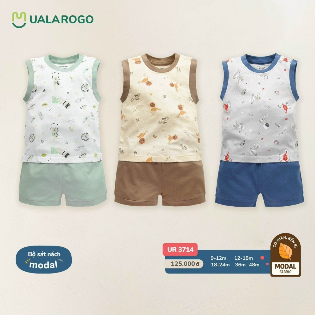 Uala Bộ Cộc Tay Ba Lỗ Modal 12-24m