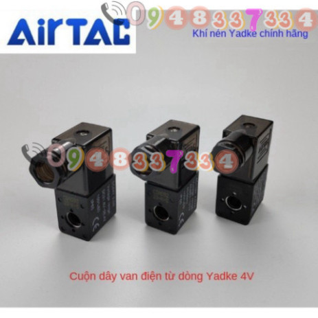 Cuộn Dây Van Điện Từ Yadeke Chính Hãng 4v110-06 4v210-08 Cuộn Dây AC220V DC24V