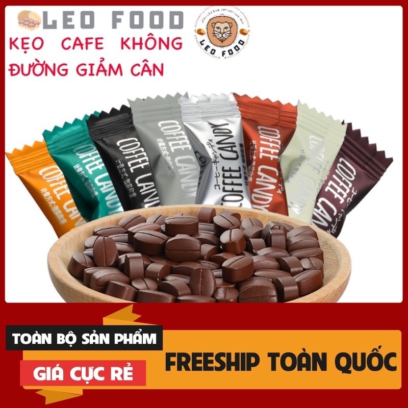 [Sale off 100g~100 viên kẹo coffee candy] Kẹo cà phê không đường/ kẹo ăn kiêng/ cà phê sữa/ kẹo Cafe