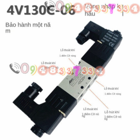 Van Đảo Chiều Niêm Phong Trung Tâm Ba Chiều Van Điện Từ Khí Nén 4v130c-06dc24v Van DừNg Trung Gian A