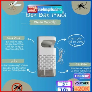 Đèn bắt muỗi , Máy Bắt Muỗi UV Quạt Hút Thông Minh Diệt Côn Trùng Quang Điện Tử Công Nghệ Đèn LED Kiêm Đèn Ngủ