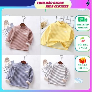 Sale! Áo nỉ bông kẻ dài tay cho bé trai và bé gái - Áo giữ nhiệt cho bé