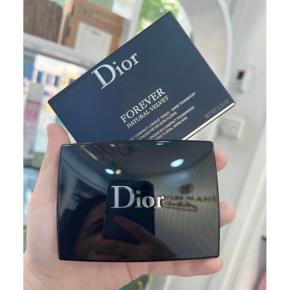 Phấn Phủ Dior Dạng Nén Giúp Làm Mịn, Sáng Da &amp; Kháng Nước Dior Forever Natural Velvet 10g Che Phủ, Kiềm Dầu