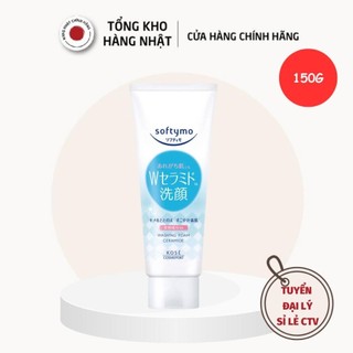 Sữa rửa mặt tạo bọt dưỡng ẩm bổ sung ceramide softymo kosé nhật bản