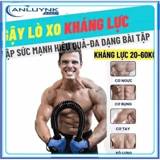 Gậy lò xo tập cơ tay 20kg 30kg 40kg 50kg 60kg gậy bẻ tập cơ tay - vai - ngực- bắp