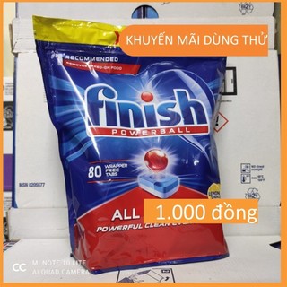 [khuyến mại dụng thử ] 2 viên rửa bát Finish All in 1 max