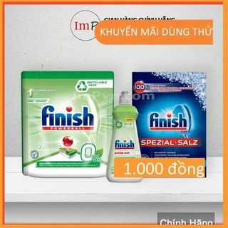 [khuyến mại dụng thử ] 2 Viên rửa bát Finish Eco 0%