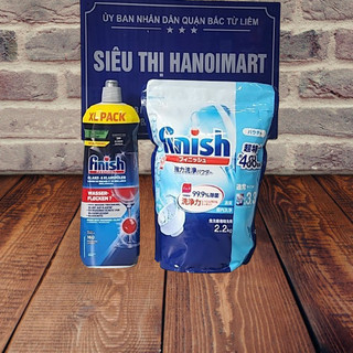 Combo Nước làm bóng finish 800ml + 2.5kg Bột rửa bát Finish - Hanoimart