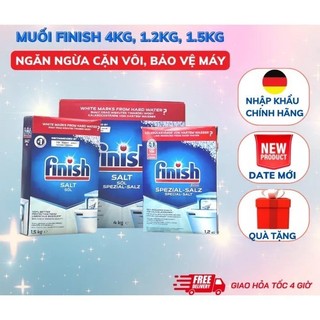 Muối rửa bát finish 2kg, 1kg, 1.2kg, muối finish 1.5kg, hộp muối to nhất 4kg