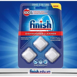 [KM 205g muối Finish] Viên vệ sinh máy rửa bát vỉ 3 viên