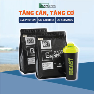 Combo 2 túi - Mass Gainer Sữa Tăng cân Tăng Cơ Body Gold túi 1,5 Kg Hàng