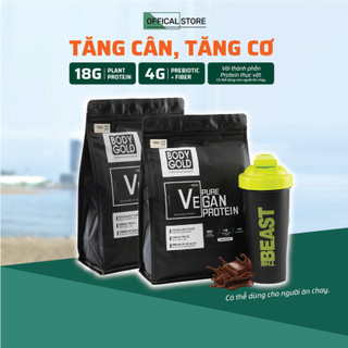 Sữa Tăng Cân Tăng Cơ [COMBO 2 TÚI+ BÌNH] Vegan Protein Body Gold Túi 1Kg ( Hàng Chính Hãng)