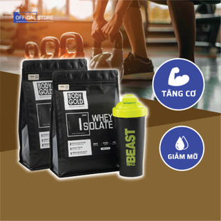 Sữa Dinh Dưỡng Tăng cơ giảm mỡ [ COMBO 2 TÚI + BÌNH ] Whey Isolate BODY GOLD Túi 1KG ( HÀNG CHÍNH HÃNG)