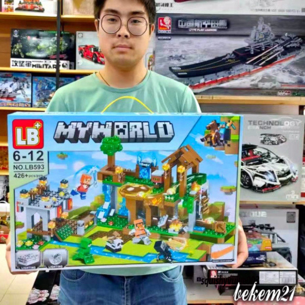 Myworld-Lego Minecraft Khối thiết kế Lego Minecraft căn nhà trên cây nhỏ với Búp bê nhỏ Minifigure h