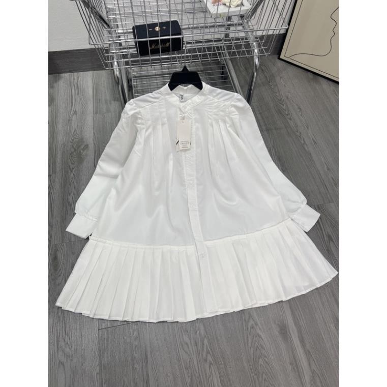 [ HOT ] Váy Sơmi Thô Cổ Tàu Xếp Ly Dáng Babydoll Dáng Tiểu Thư Siêu Xinh [ Kèm Ảnh Thật ] | BigBuy360 - bigbuy360.vn